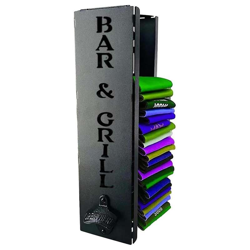 Can Cooler Holder with Bottle Opener, 2in1 Can Cooler Holder, Wall Mounted Can Cooler Holder Suitabl