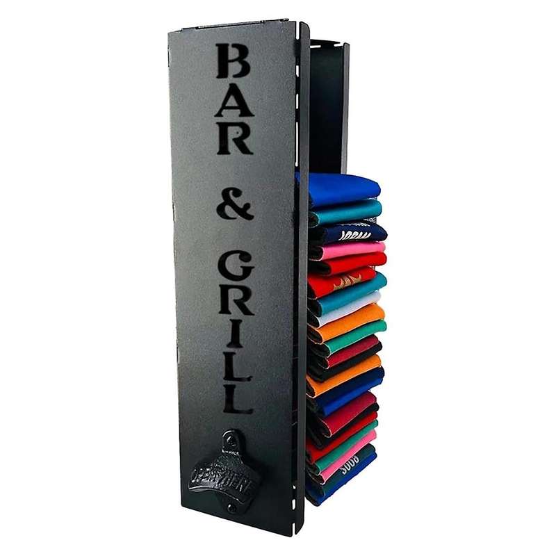 Can Cooler Holder with Bottle Opener, 2in1 Can Cooler Holder, Wall Mounted Can Cooler Holder Suitabl