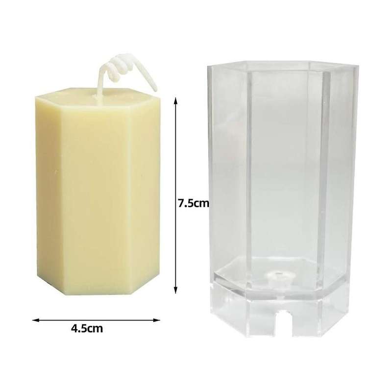 Candle for Candle Making 2PCS Hexagon Pillar+Sphere, Candle Making