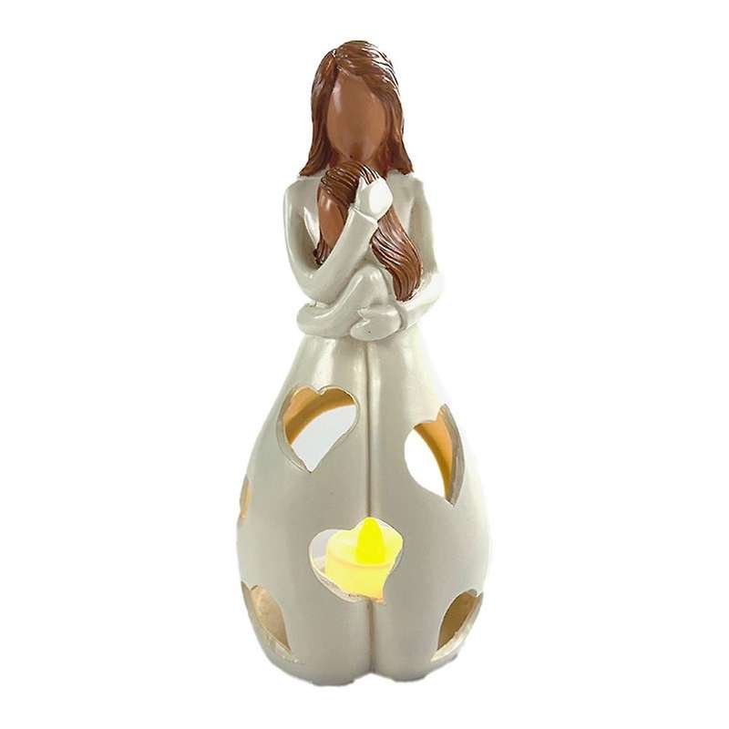 Candle Lamps,candle Holder Statue Mom and Daughter,valentines Day Gifts for Daughter Great Mother G