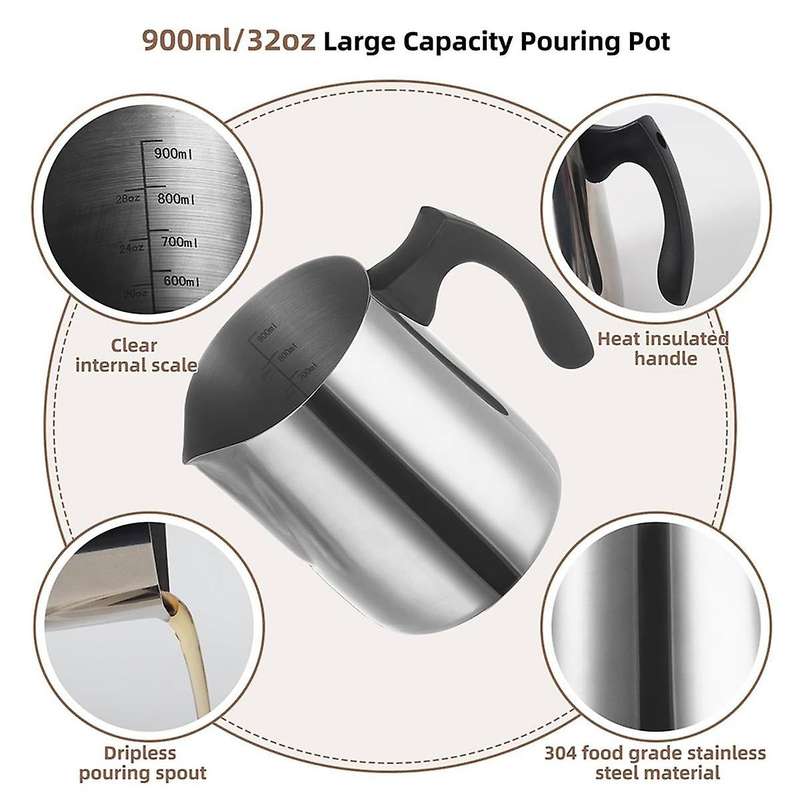 Candle Making Kit Supplies,for Beginners,900Ml Pouring Pot Pitcher,HeatGun,Thermometer,Candle Making