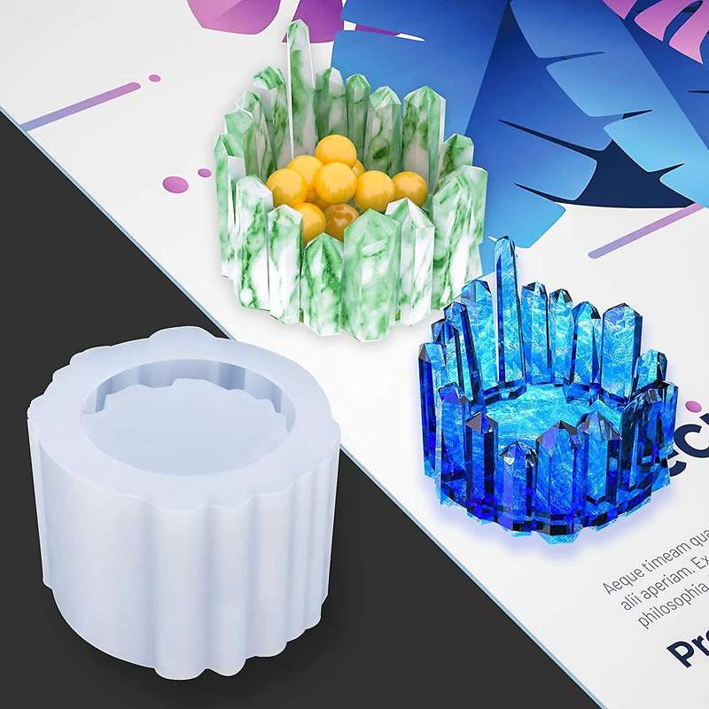 Candle Holder Resin Mold,Candlestick Silicone Resin for DIY Jewelry Storage Box,Crafts Casting,Trink