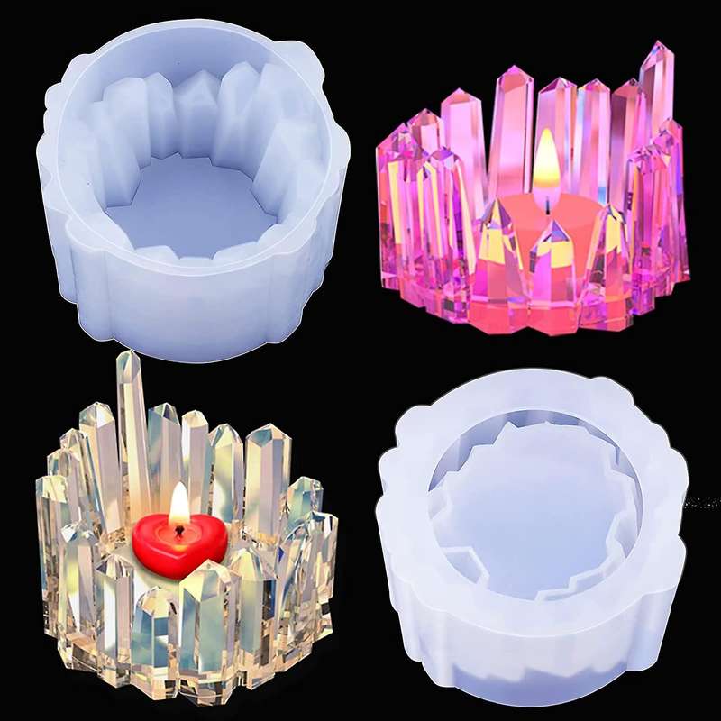 Candle Holder Resin Mold,Candlestick Silicone Resin for DIY Jewelry Storage Box,Crafts Casting,Trink