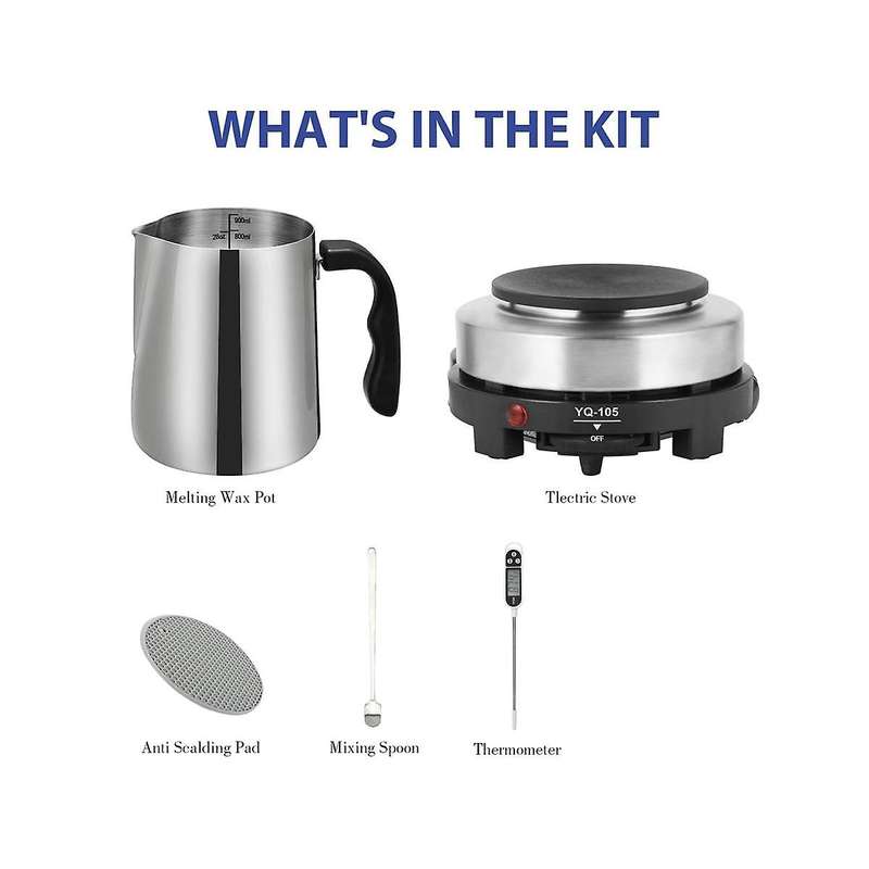 Candle Making Kit with Hot Plate,candle Making Kit for Beginners with Melting Pot,anti-scalding Pad