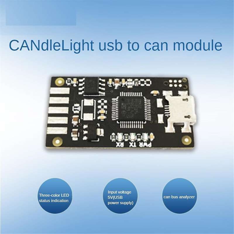 CANdleLight USB to Can Module CAN Bus Analyzer CAN Debug Adapter LED Indicator for Open Source CAN P