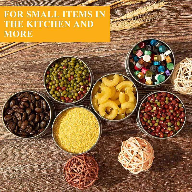 Candle Tins, 24 Piece, 4 Oz Metal Candle Containers for Making Candles, Arts & Crafts, Dry Storage,S