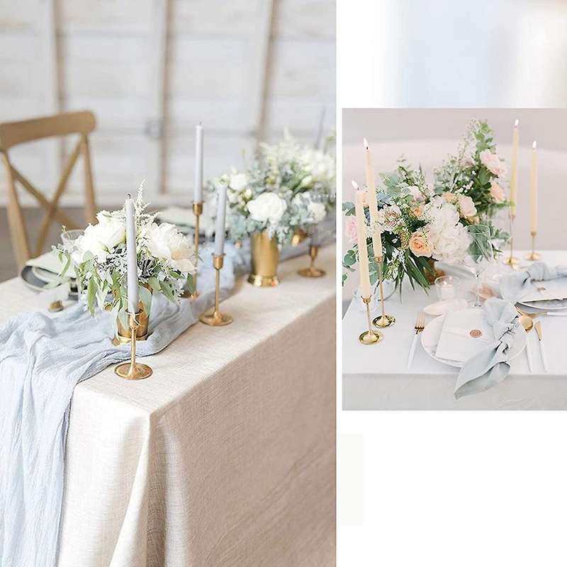 Candlestick Cone Candlestick 6-Piece Set Brass Gold Candlestick Retro Modern Candlestick