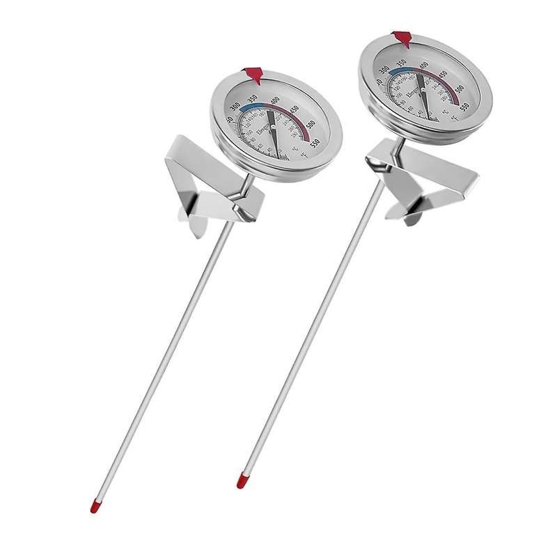 Candy Oil Thermometer for Fring,deep Fry Thermometer with Pot Clip,12inch Probe - for Tall Pots,bee