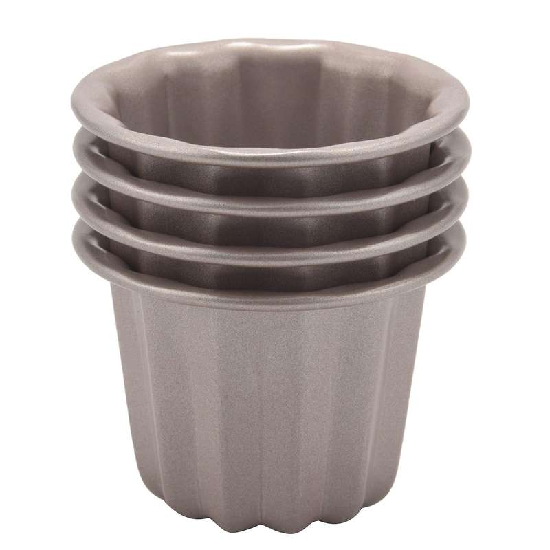 Canele Mold, Cannele Muffin Cup, 4pcs Non-stick Cannele Mould
