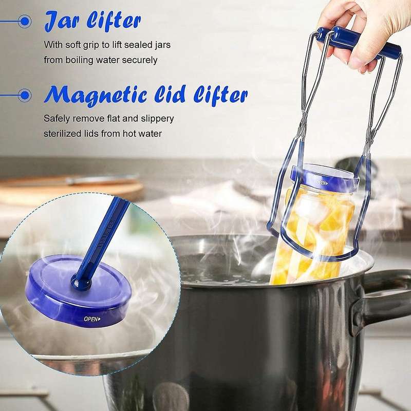 Canning Kit Canning Tools Canning Supplies 6 Pcs,canning Jar Lifter, Lid Lifter,canning Tongs for Ca