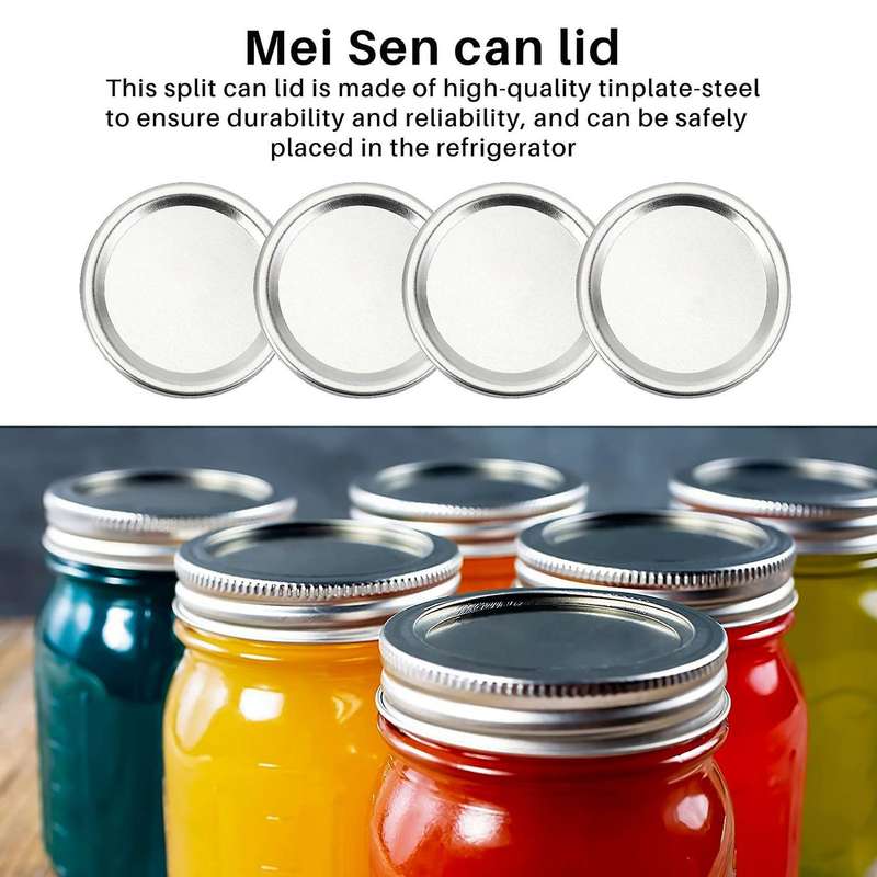 Canning ,120 Pcs ,regular Mouth Canning ,metal Lid Split-type with Airtight Seal and Leak Proof