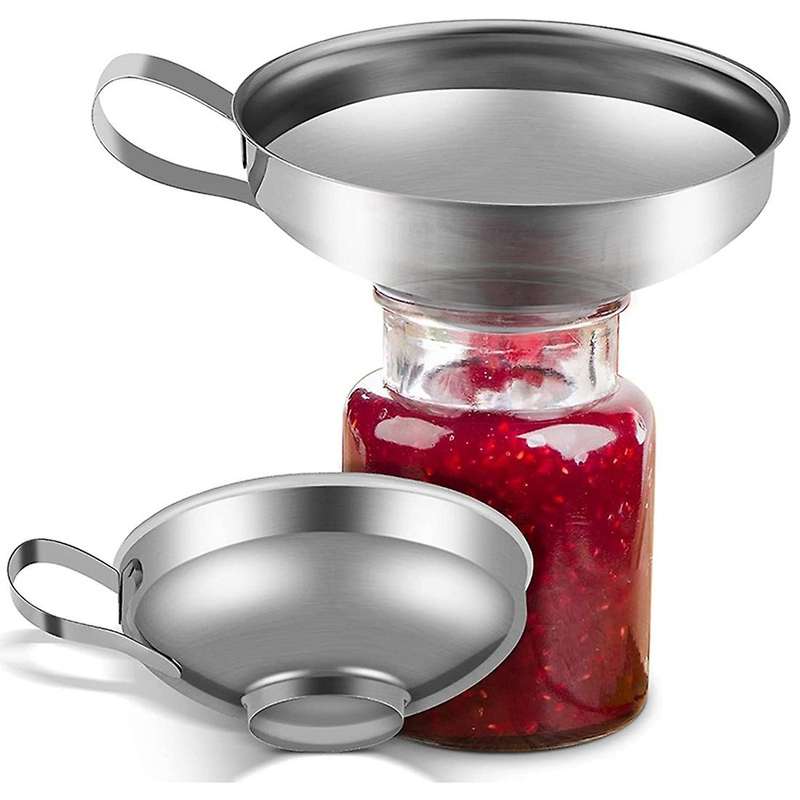 Canning Funnel, 2 Pack Stainless Steel Canning Supplies Kitchen Funnel Mason Jar Funnel Canning Fun