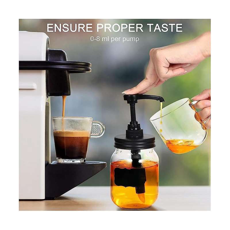 Canning Jar Syrup Dispenser Coffee Syrup Dispenser Pump Lids,for 16 Oz Regular Mouth Canning Jars