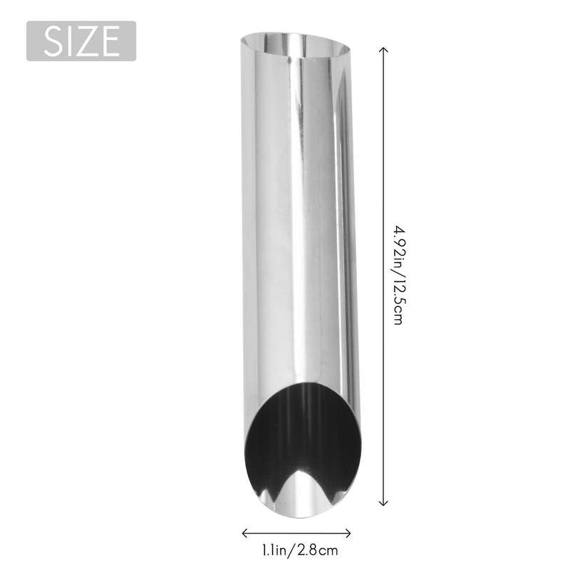 Cannoli Tubes, 5 Inch Stainless Steel Cannoli Forms Non-Stick Cream Horn Danish Molds for Shell Cre