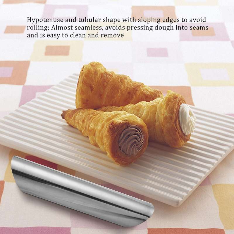 Cannoli Tubes, 5 Inch Stainless Steel Cannoli Forms Non-Stick Cream Horn Danish Molds for Shell Cre