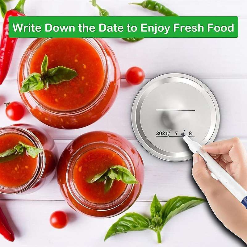 Canning Lids Regular Mouth for Ball/kerr Jars, Split-type Metal Mason Jar Lids with Silicone Seals