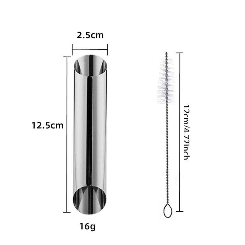 Cannoli Baking Mould Set, Cream Horn Mould Set Cream Stainless Steel Cannoli Tube Moulds Cone Baking