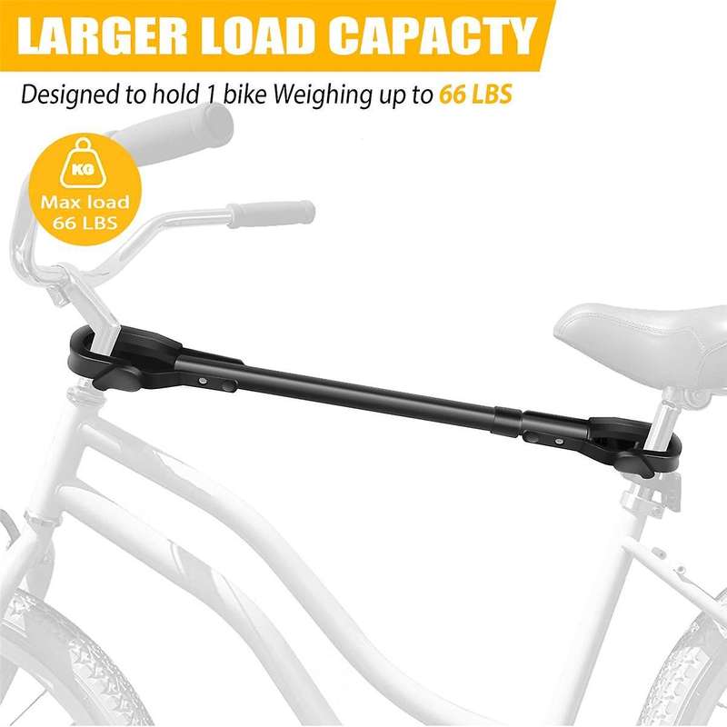Capacity 30Kg/66Lbs Bike Bicycle Top Tube -Bar Frame Adjustable Adapter for Y-Frame Lady Bike Car Ra