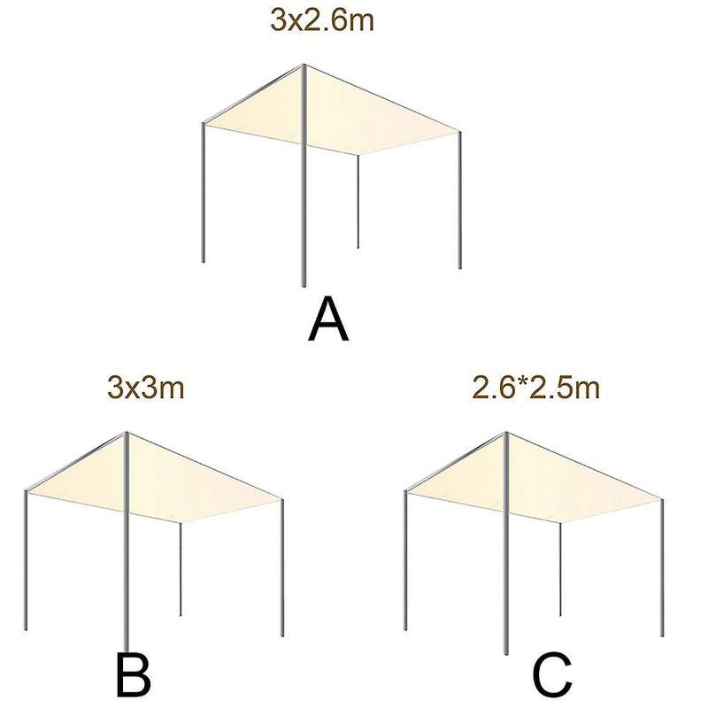 Canopy Top Cover 3x3Meter 300D Canvas Waterproof Awning Gazebo Cover Tent Roof Outdoor Garden Wind S