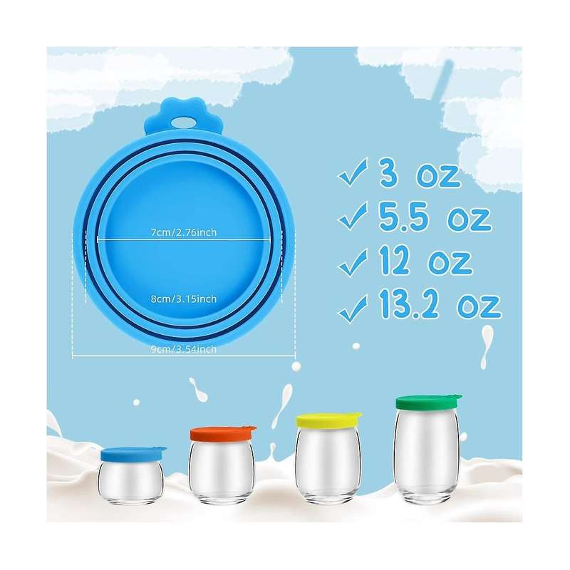 Cans Silicone Cup Lid Cup Cover Pet Dog Food Can Cup Lid Cup Lid Canned Cup Lid Three-in-one