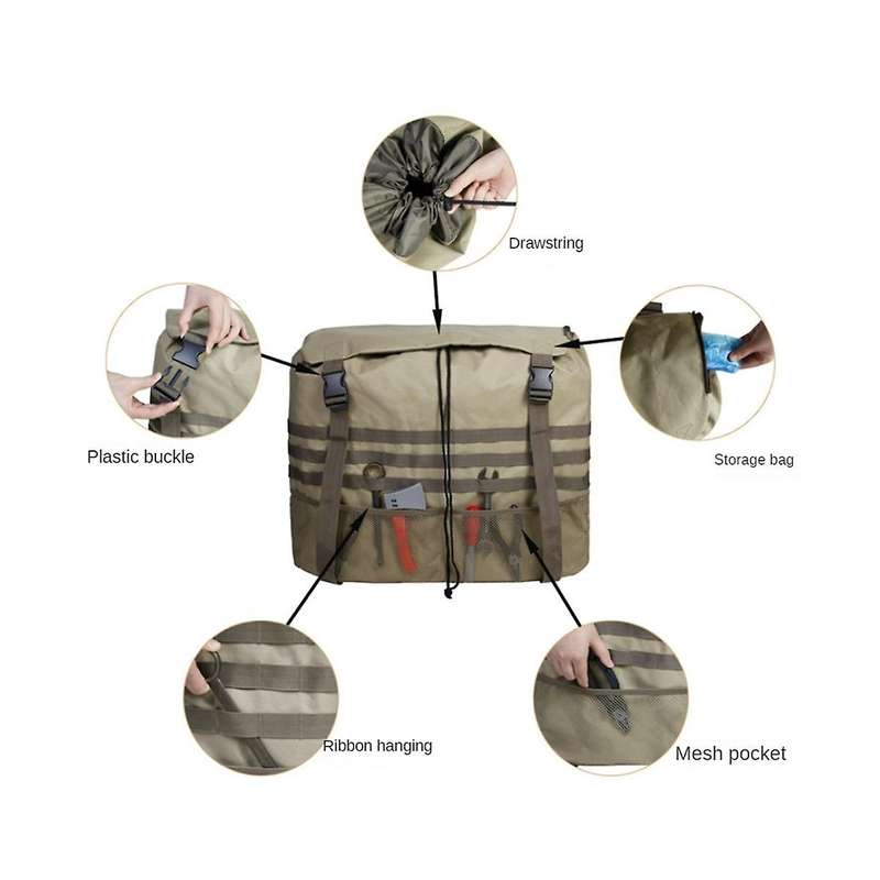 Capacity Spare Tire Storage Bag, Universal for Wrangler Jk Jku Jl Jlu for Outdoor Off-road Recovery