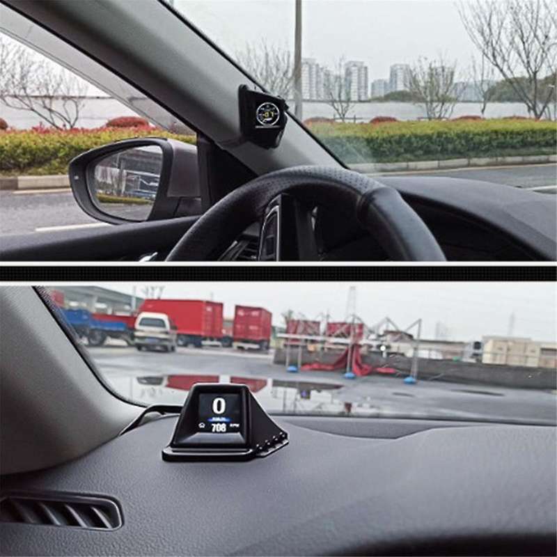 Car , A-Pillar HUD OBDII & GPS Dual System, Speed, RPM, OverSpeed Warning, Multi-Function HUD Gadget
