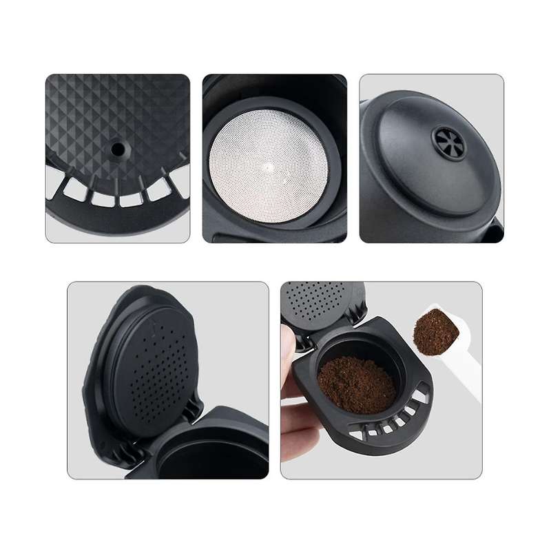 Capsule Adapter Convert to Powder Holder for Coffee Machine Reusable Coffeeware Pod+powder Press Ha
