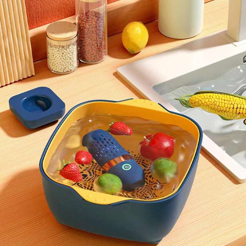 Capsule Shape Fruit Vegetable Washing Machine Protable Wireless Fruit Food Purifier Household Food