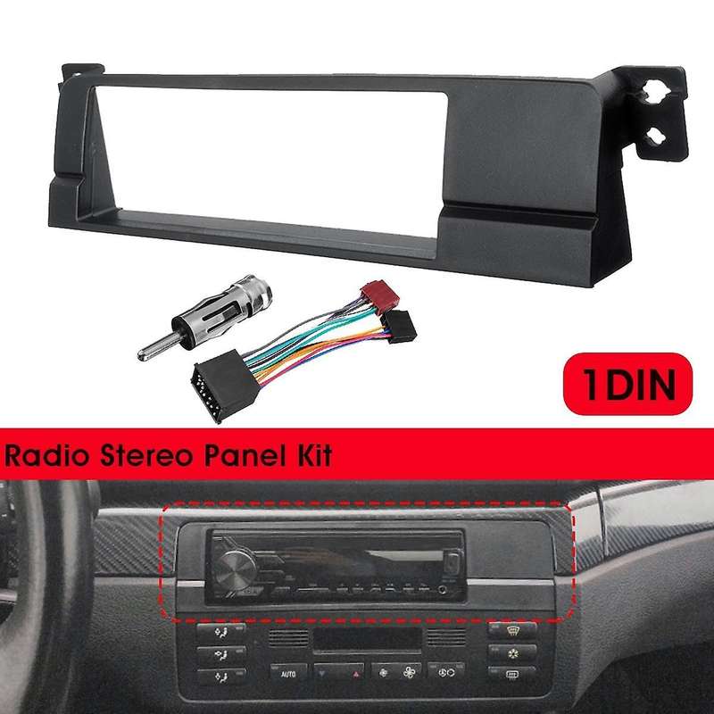 Car 1 Din Radio Fascia Adaptor Panel for 3 Series E46 1998-2005 Cd Dvd Stereo Frame Installation Kit