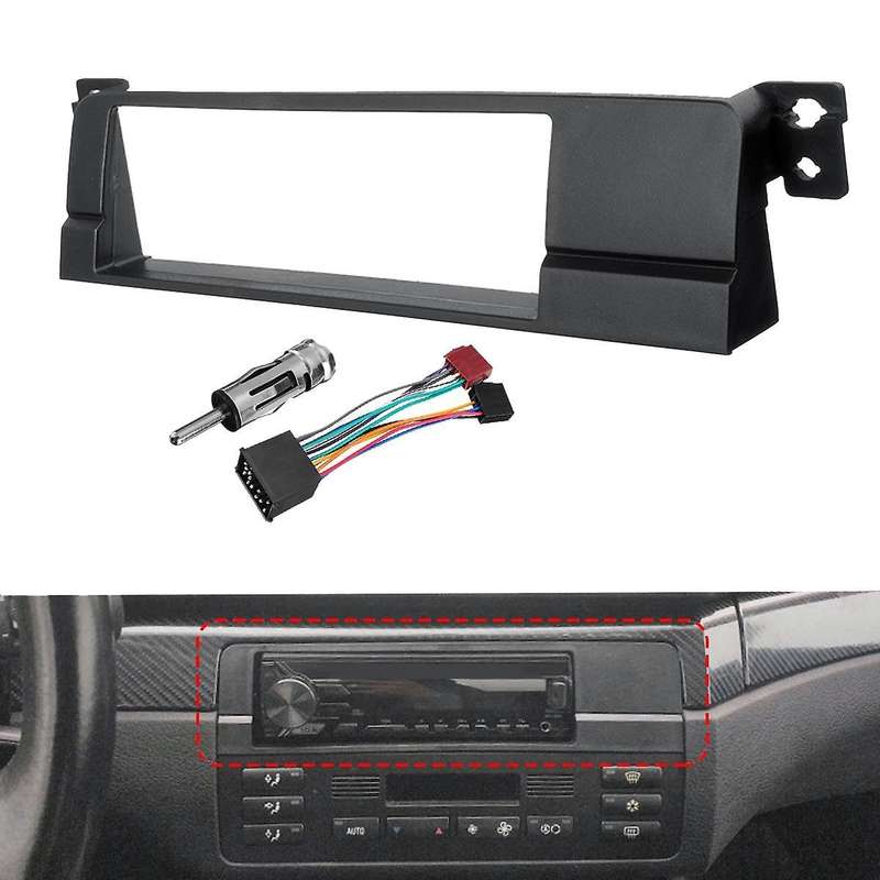 Car 1 Din Radio Fascia Adaptor Panel for 3 Series E46 1998-2005 Cd Dvd Stereo Frame Installation Kit