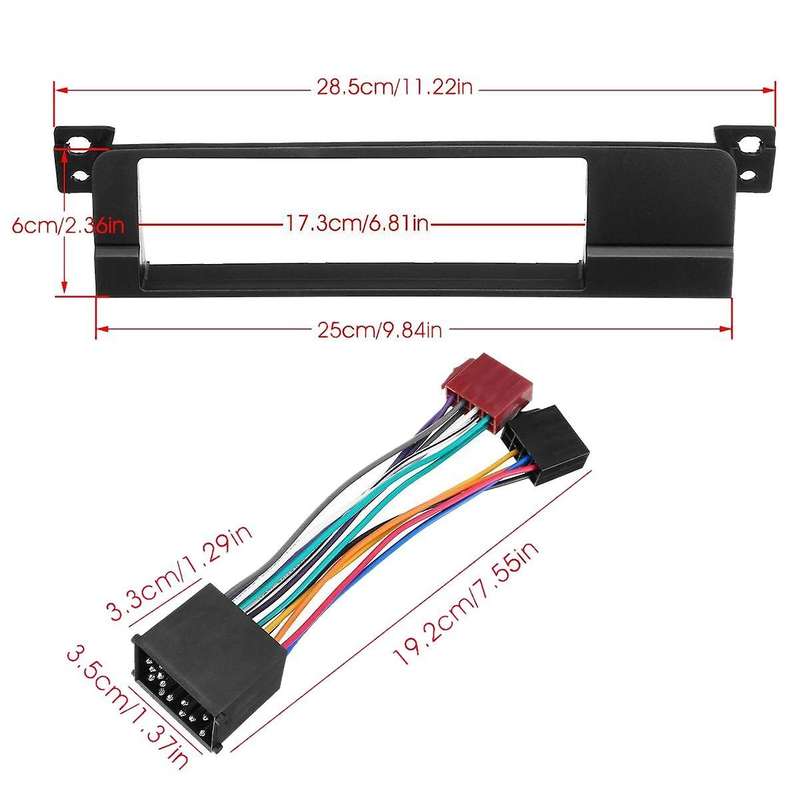 Car 1 Din Radio Fascia Adaptor Panel for 3 Series E46 1998-2005 Cd Dvd Stereo Frame Installation Kit