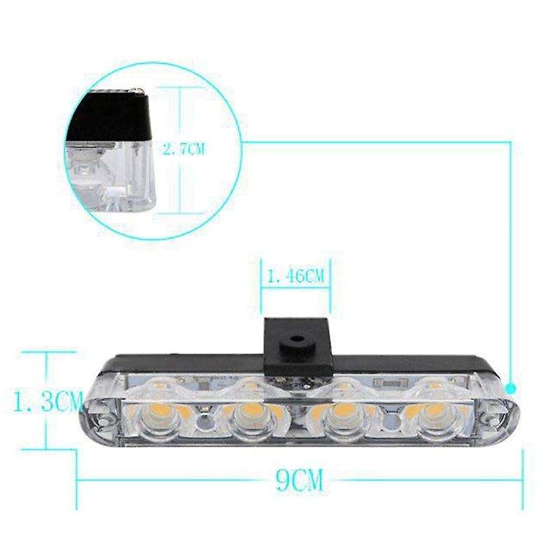 Car 12V 16 LED Car Red & Blue Police Strobe Flash Light Dash Emergency Warning Lamp