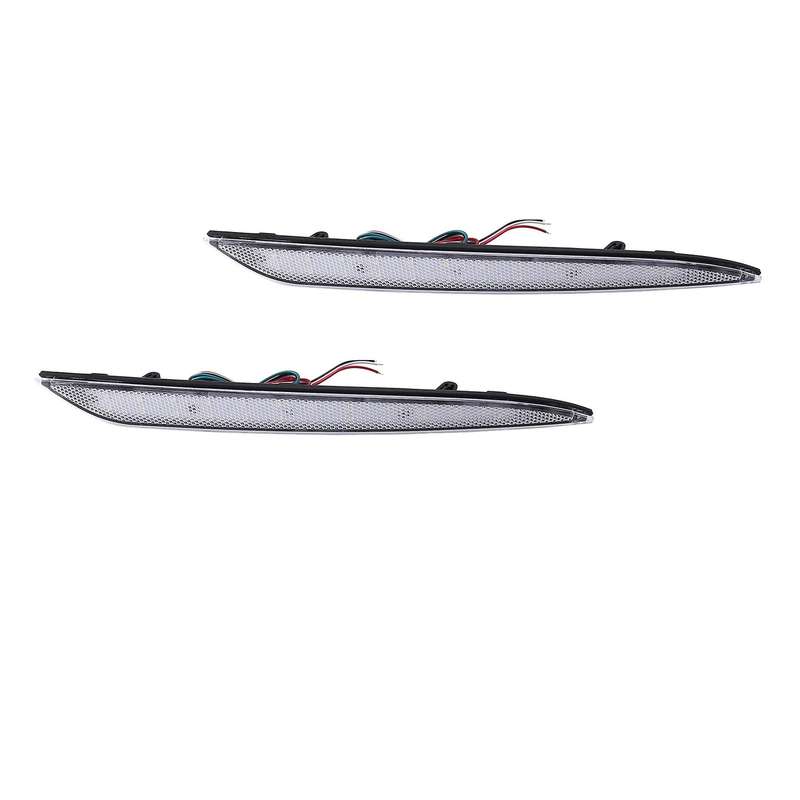 Car 12V LED White Light Rear Bumper Brake Lights Waterproof Driving Stop Tail Lamps for Model S 2012