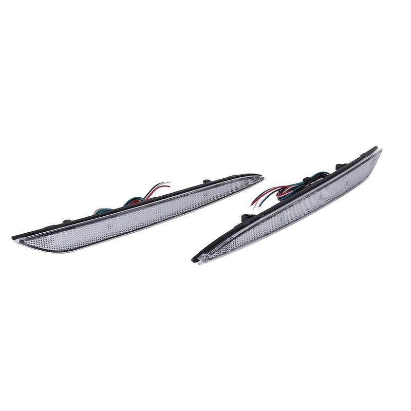 Car 12V LED White Light Rear Bumper Brake Lights Waterproof Driving Stop Tail Lamps for Model S 2012