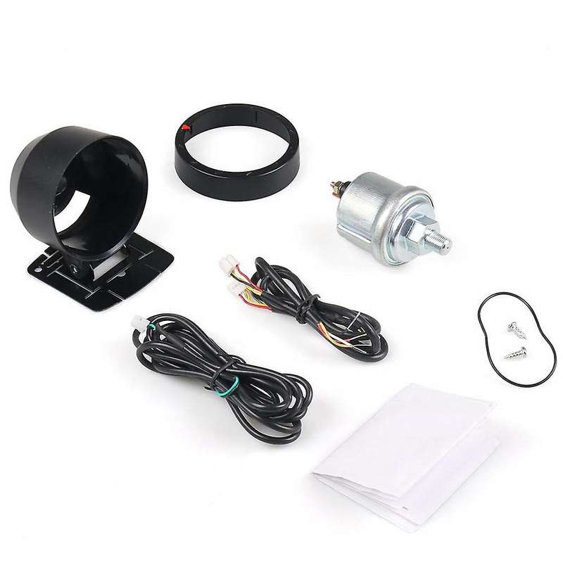 Car 12V Universal Car Modified Racing Colours Meter Accessory High Sensitivity Car Instrument(Oil Pr