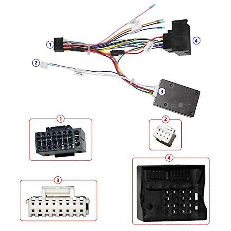 Car 16PIN Audio Power Cord Radio Wiring Harness with Canbus Box for Opel 2010-2016