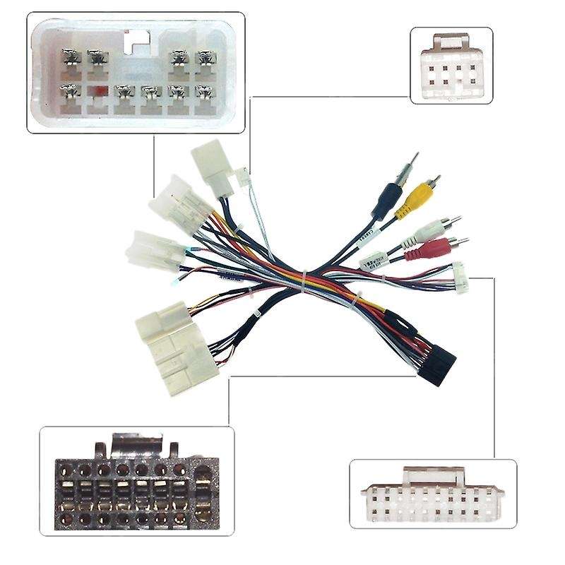 Car 16PIN Audio Power Cord Radio Wiring Harness with Canbus Box for 2017-2019