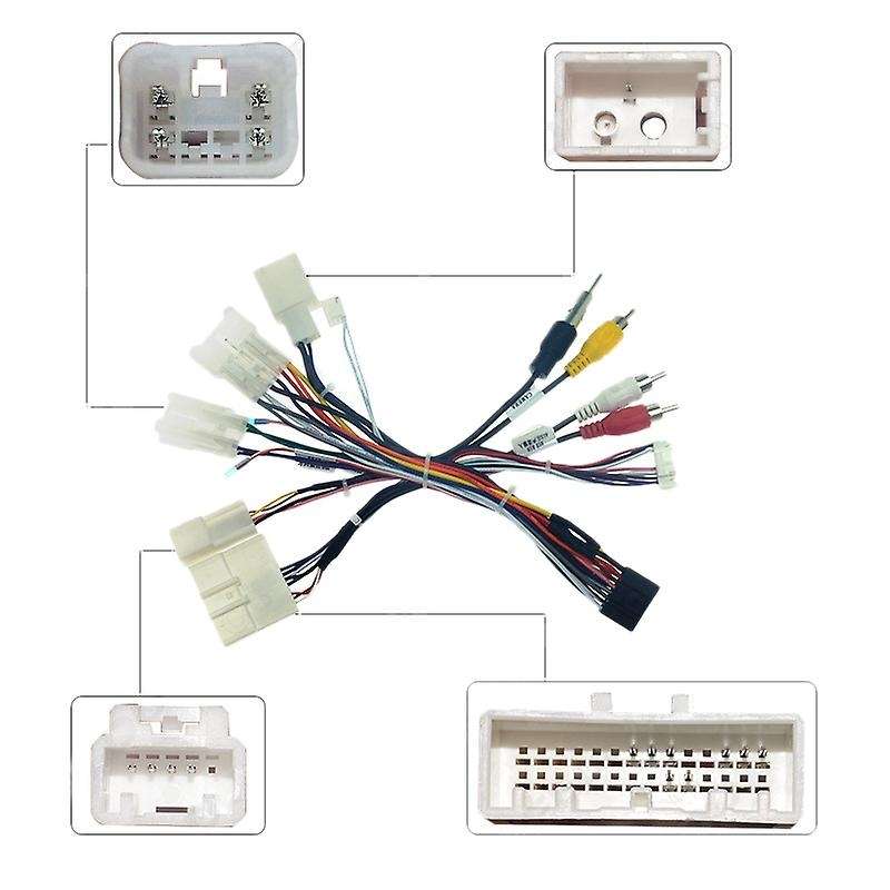 Car 16PIN Audio Power Cord Radio Wiring Harness with Canbus Box for 2017-2019