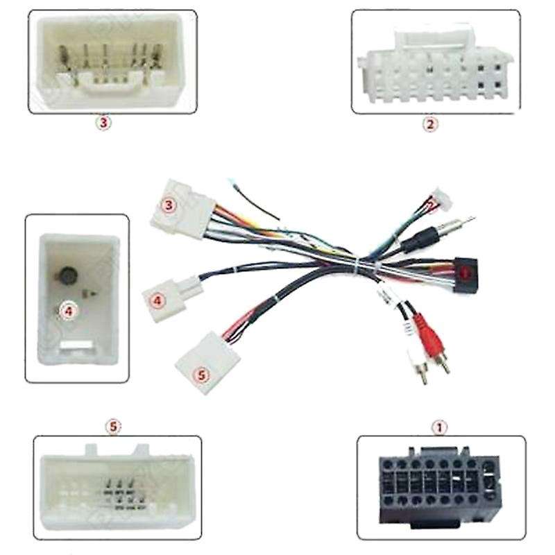 Car 16PIN Power Cord Adapter Audio Power Wiring Harness Canbus Box for /Sequoia/ 330/350 2008-2015