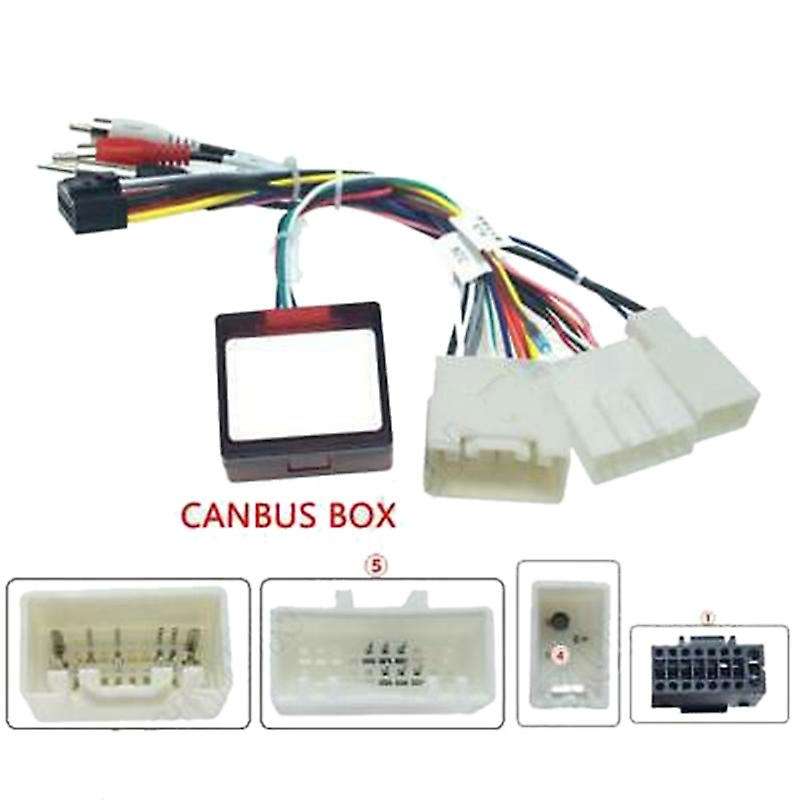 Car 16PIN Power Cord Adapter Audio Power Wiring Harness Canbus Box for /Sequoia/ 330/350 2008-2015