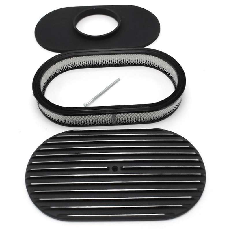 Car 15Inch Oval Air Cleaner Air Filter Kit 6318BLK for Air Purifier Car Accessories