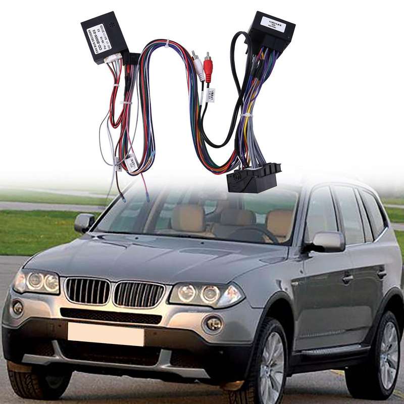 Car 16Pin Power Wiring Harness Cable Adapter with Canbus for X3/E83(06-10) Install Android Stereo Pl