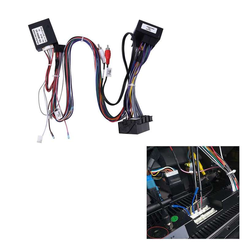 Car 16Pin Power Wiring Harness Cable Adapter with Canbus for X3/E83(06-10) Install Android Stereo Pl