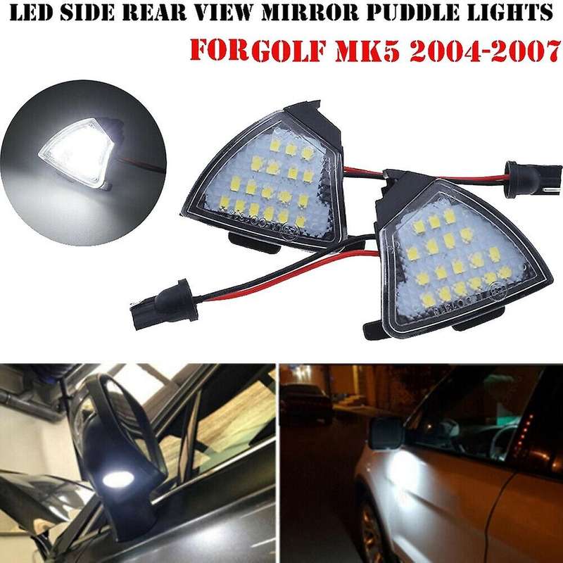 Car 18 LED Side Mirror Light Under Puddle Lamp for Golf 5 Mk5 MkV B6 R32 Variant
