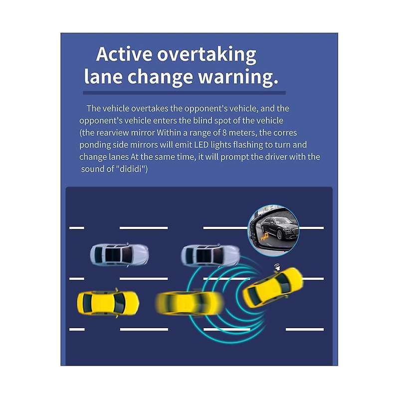 Car 24ghz Millimeter Wave Radar Blind Spot Detection System Horizontal Change Aided Parking