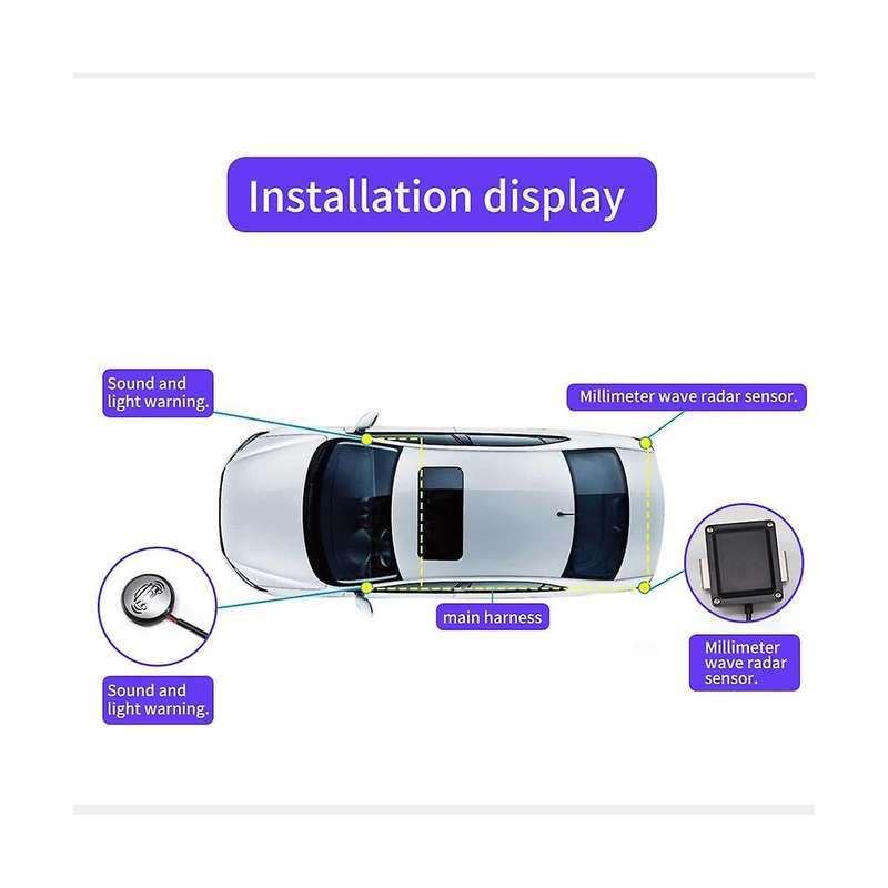 Car 24ghz Millimeter Wave Radar Blind Spot Detection System Horizontal Change Aided Parking