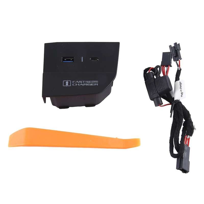 Car 27W USB Type C Fast Phone Charger Tray Pad Storage Box for 2 3 4 Series 2021-2023