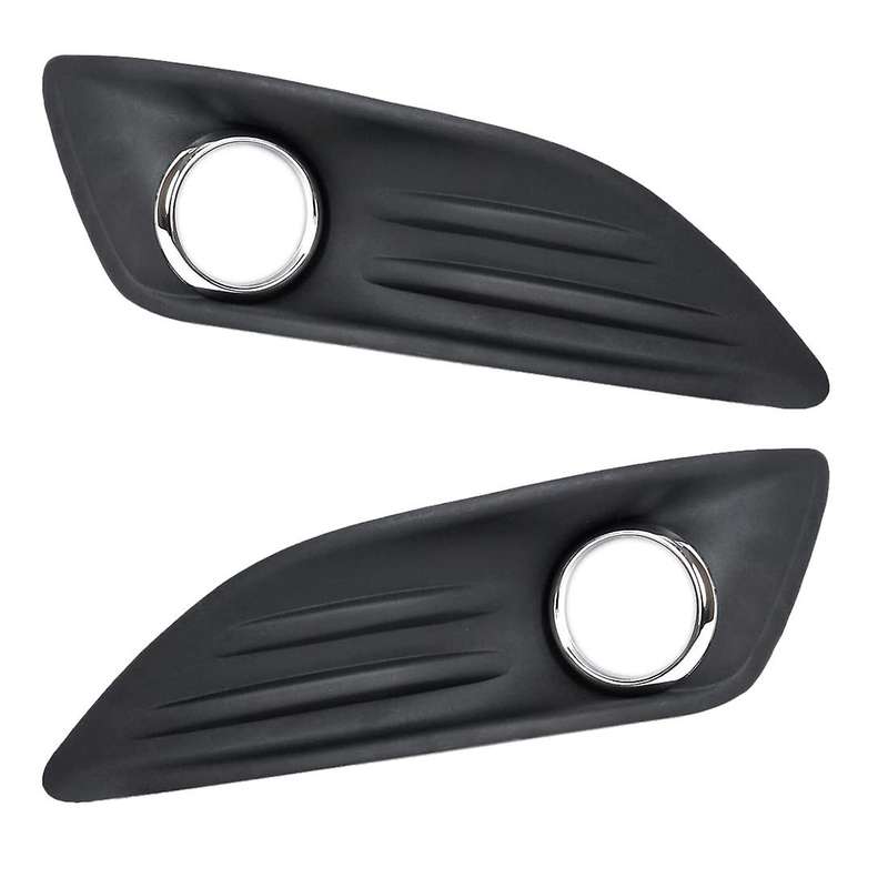 Car 2Pcs Kit Front Left Right Bumper Fog Light Lamp Cover Grille Fit for Fiesta 2013-2014