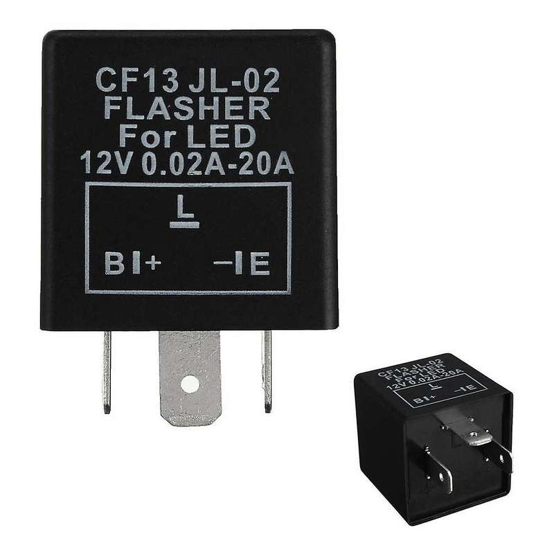 Car 3-pin Electronic LED 12V Flasher Relay Compatible Turn Signal Blinker