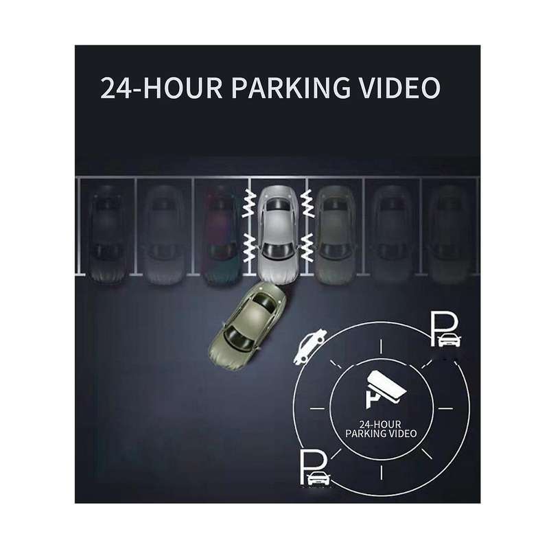 Car 4inch Ips Screen 1080p+720p Hd 140 Degree Wide Angle Camera Driving Recorder 24 Hours Parking M